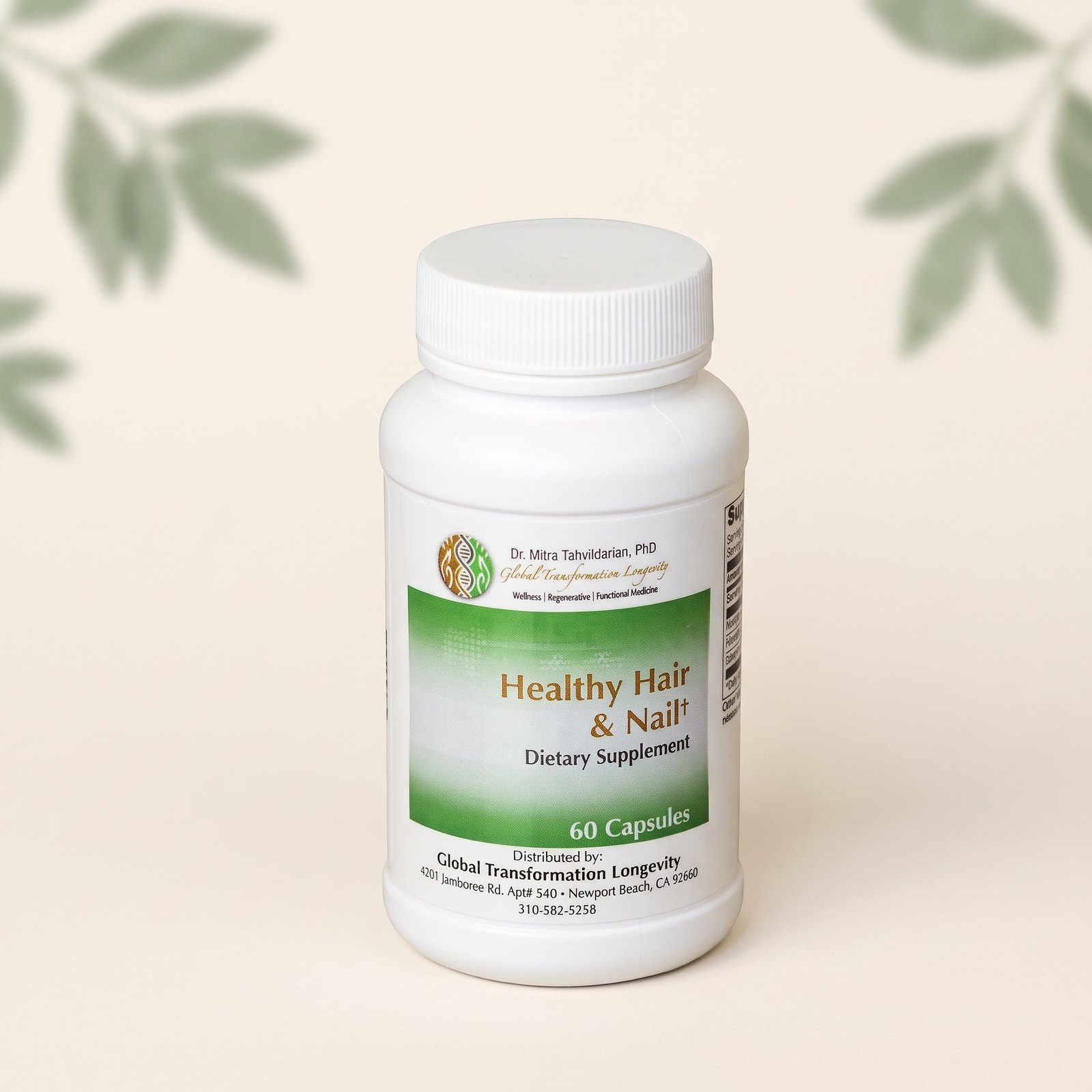 Healthy Hair & Nail supplement bottle