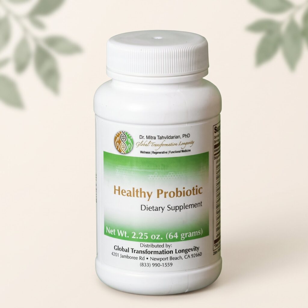 Healthy Probiotic supplement bottle