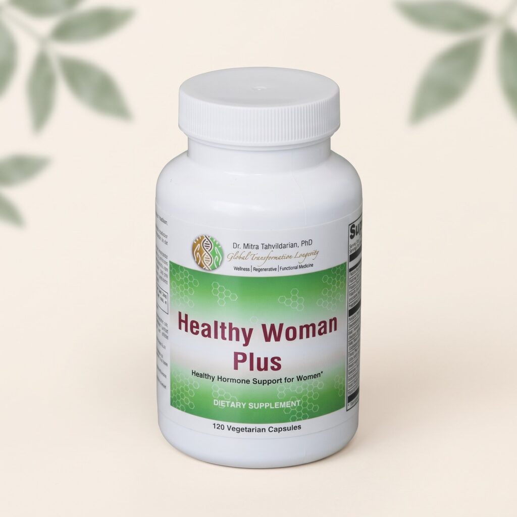 Healthy Woman Plus supplement bottle