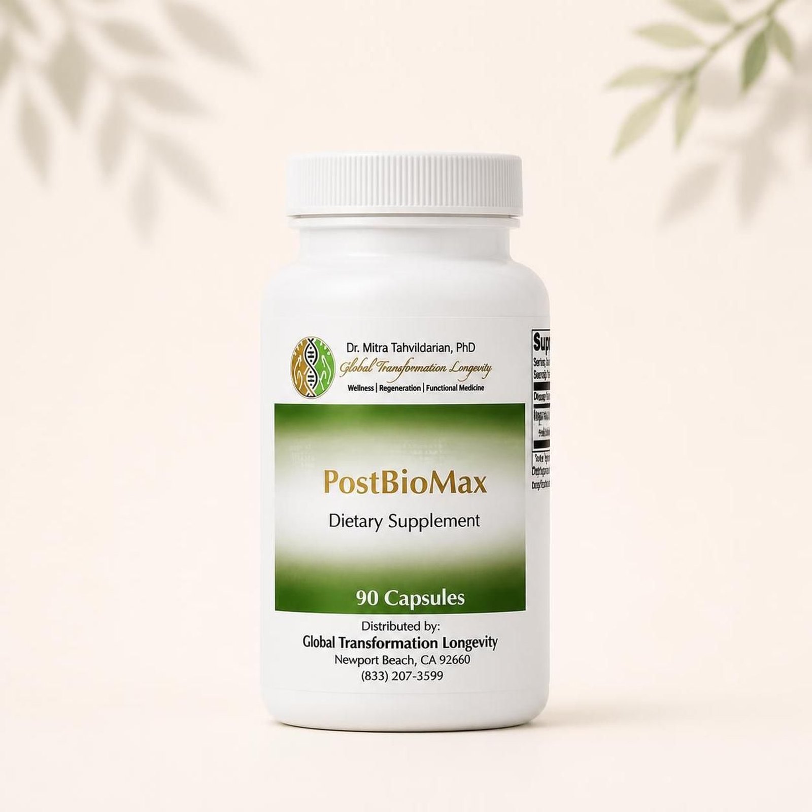 PostBioMax supplement bottle